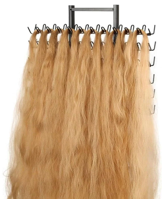 Adjustable Hair Braiding Rack with 144 Pegs | 2-in-1 Hair Extensions Organizer & Salon Tool Holder