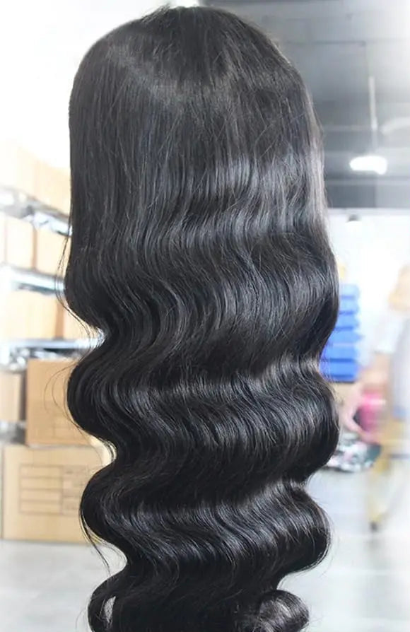 26+ Inch Body Wave Lace Front Wig – Transparent Swiss Lace, Natural Human Hair