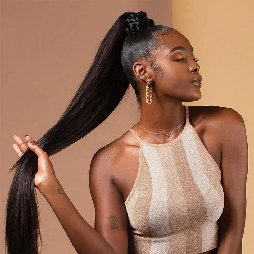 Virgin Hair Straight Clip-In Extensions – Sleek Look, Perm & Dye Friendly