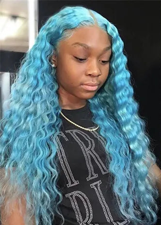 613 Blonde Curly Lace Front Wig – 26+ Inch Hair, Transparent Swiss Lace