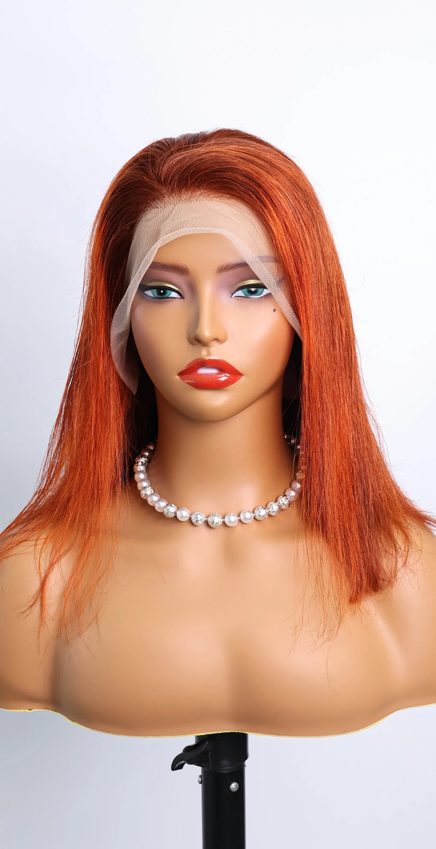 Short Bob Lace Front Wig – 100% Human Hair, 13x4 Transparent Lace, 180% Density