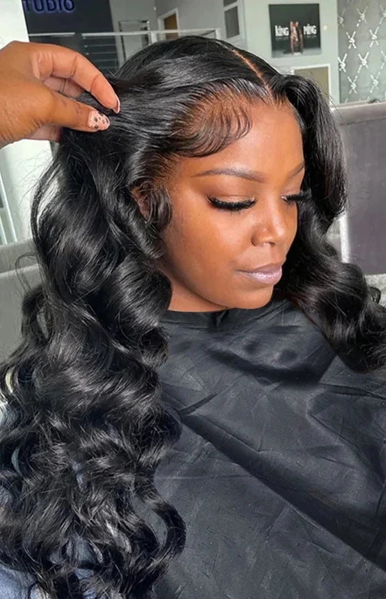 26+ Inch Body Wave Indian Human Hair Wig | Pre-Plucked HD Transparent Lace Front