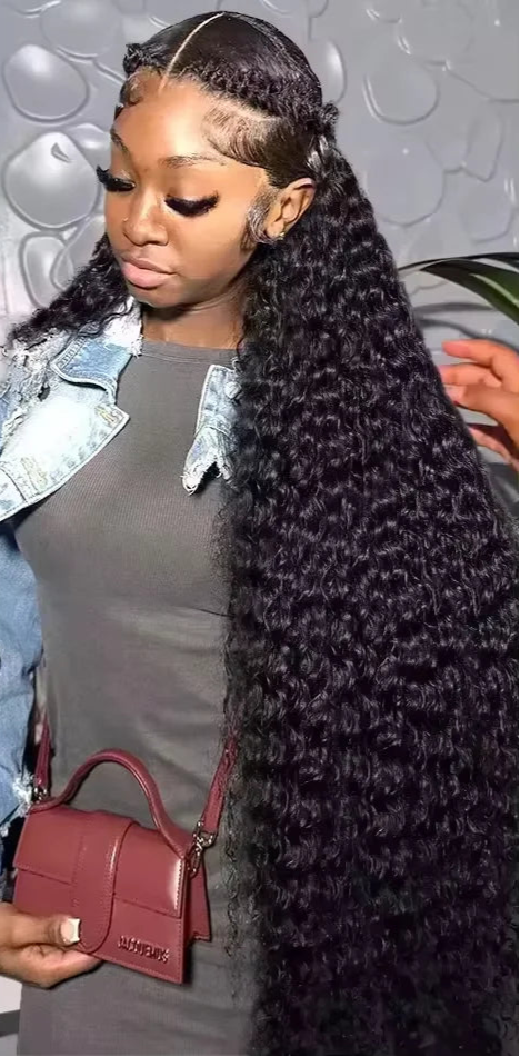 360 Lace Frontal Deep Wave Wig – 100% Human Hair, Swiss Lace, Glueless, Versatile & Natural