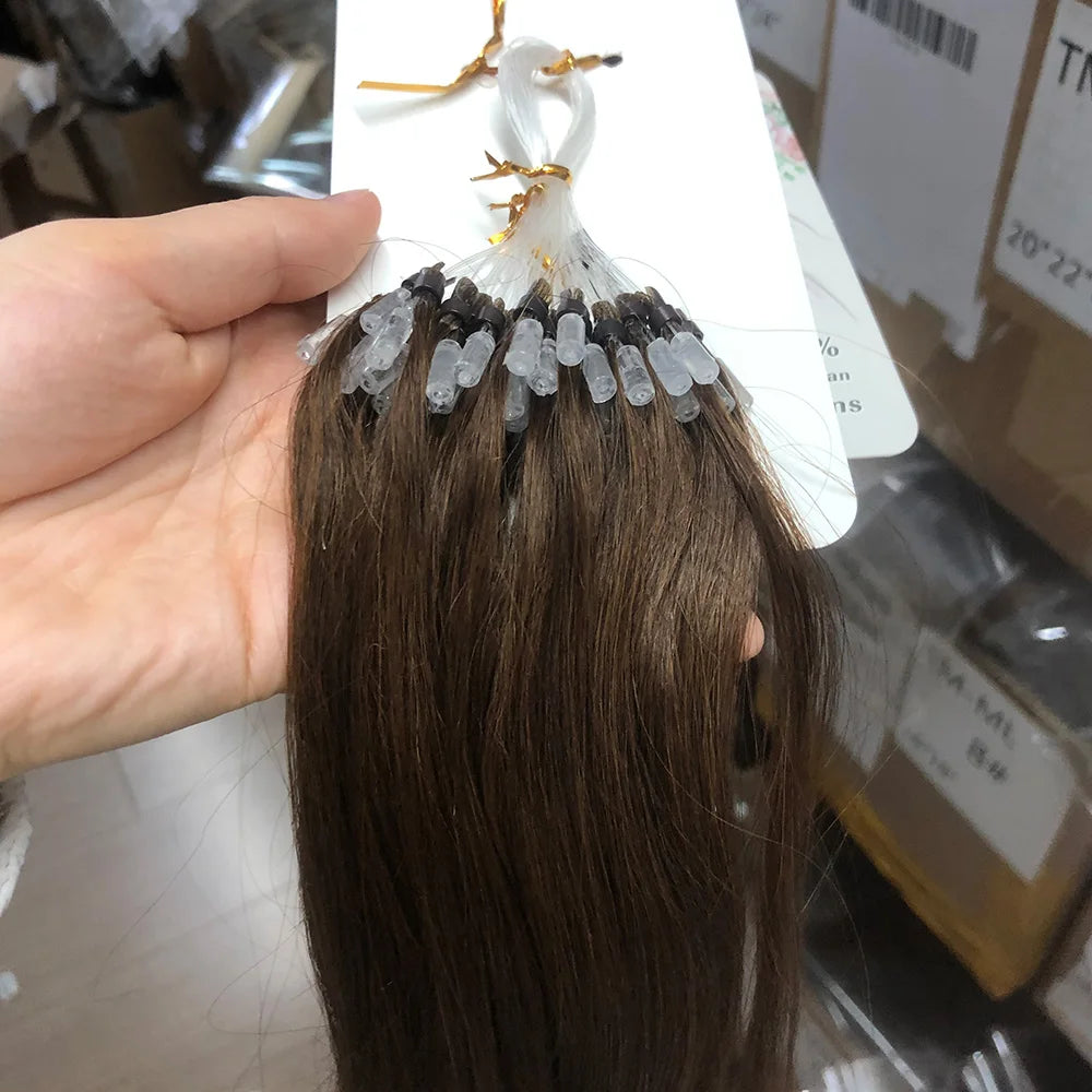 Straight I-Tip Hair Extensions – Lightweight 0.6g/Strand, 100% Natural Look