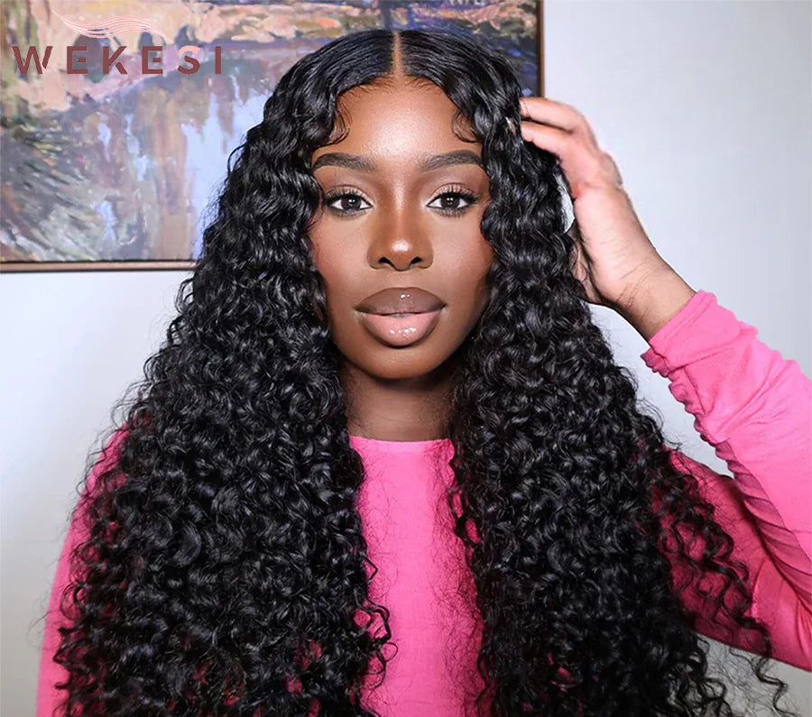 Water Wave Glueless Lace Closure Wig – 100% Human Hair, 6x4 Lace Closure, 20-30 Inch, 180% Density, Free Part