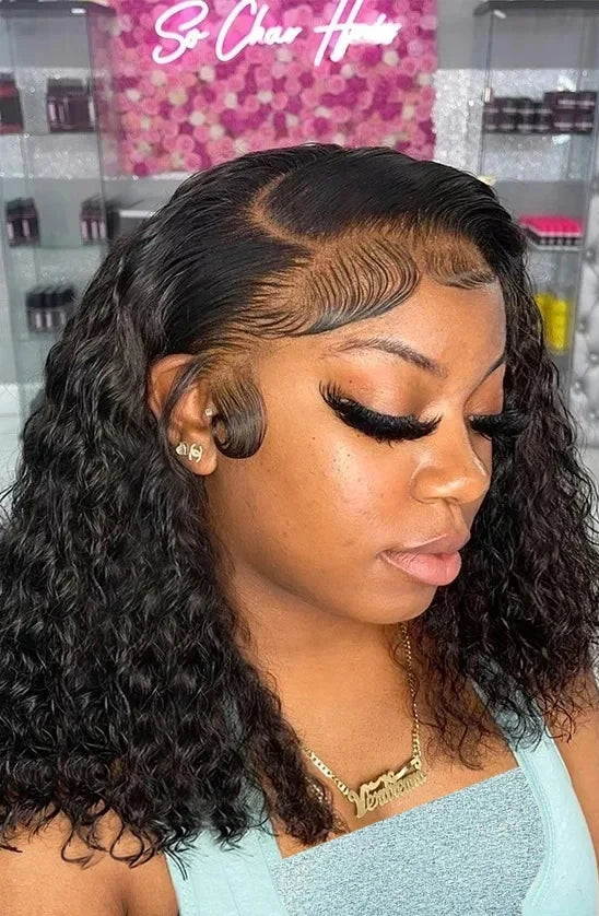 Remy Vietnamese Deep Wave Lace Front Wig – 4-16 Inch, 13x4 Lace, Transparent Swiss Lace