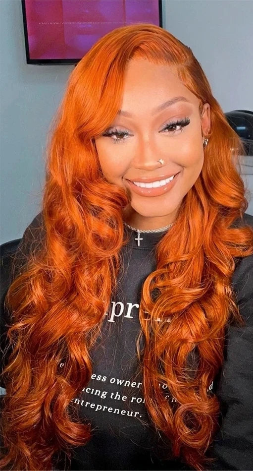 26+ Inch Body Wave Lace Front Wig – Transparent Lace, Natural Human Hair, Long & Voluminous