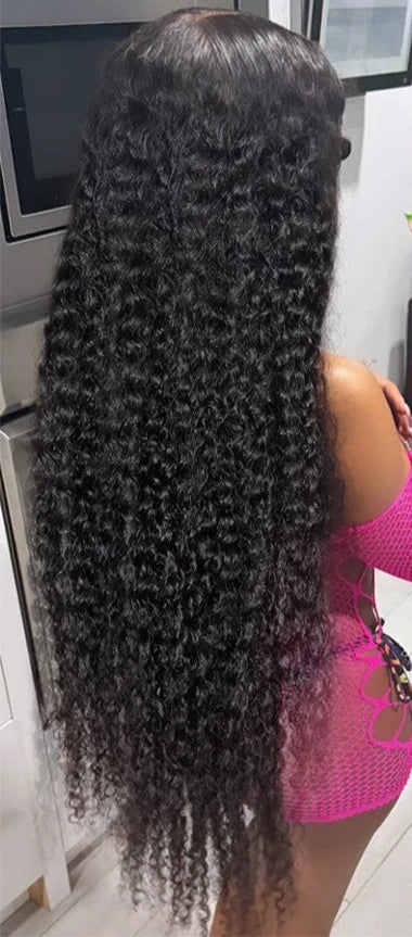 360 Full Lace Deep Wave Wig – HD Transparent Lace, 100% Human Hair, Pre-Plucked