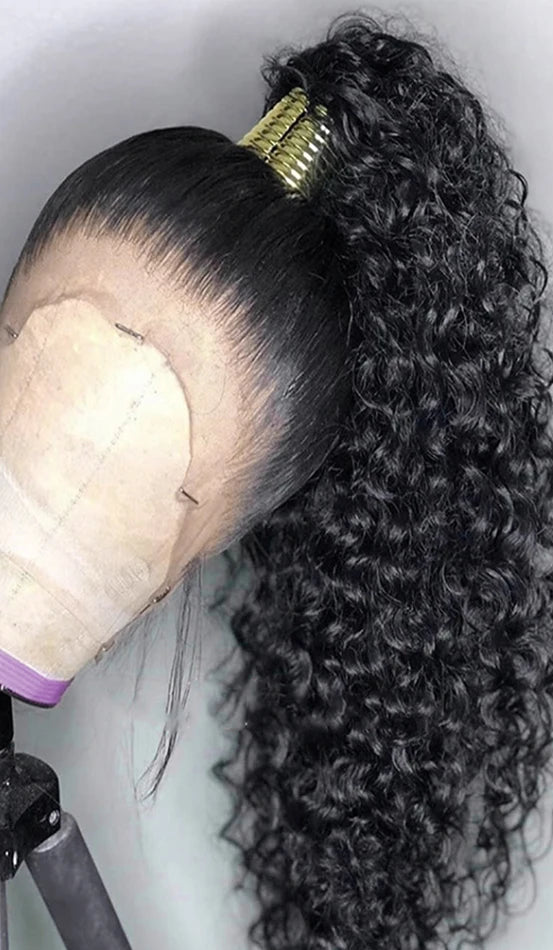 Deep Wave 360 Lace Front Wig – 26+ Inches, Transparent Swiss Lace, HD Frontal Wig with Elastic Band