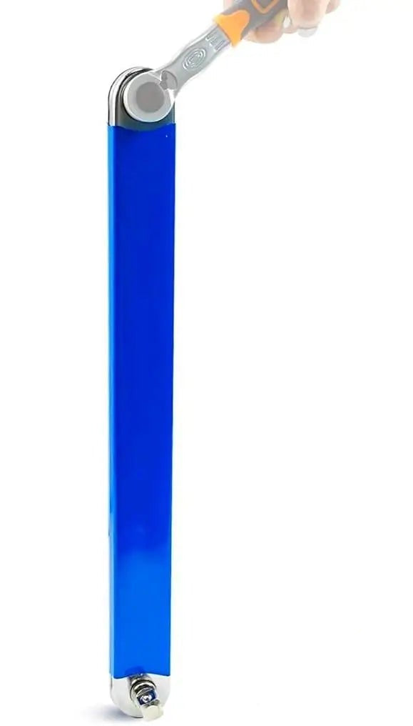 Multi-Functional Offset Extension Wrench - High Carbon Steel with 4 Adapters for Auto Repair & Home Improvement