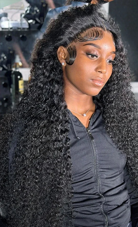 26+ Inch Deep Wave Lace Front Wig – Transparent Swiss Lace, Long-Lasting & Customizable