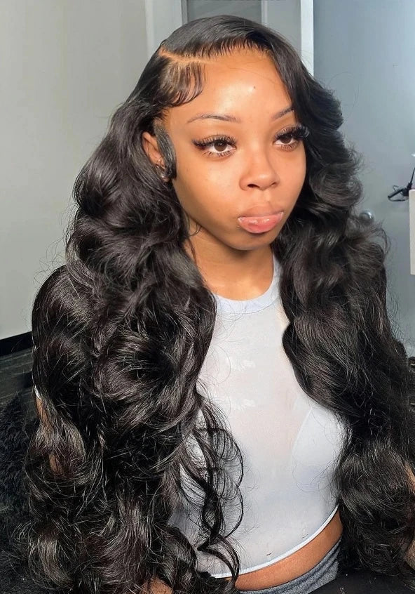 13x4 & 13x6 HD Lace Front Body Wave Human Hair Wig – Pre-Plucked Natural Hairline, 180%-200% Density, 26"+ Long, Premium Quality