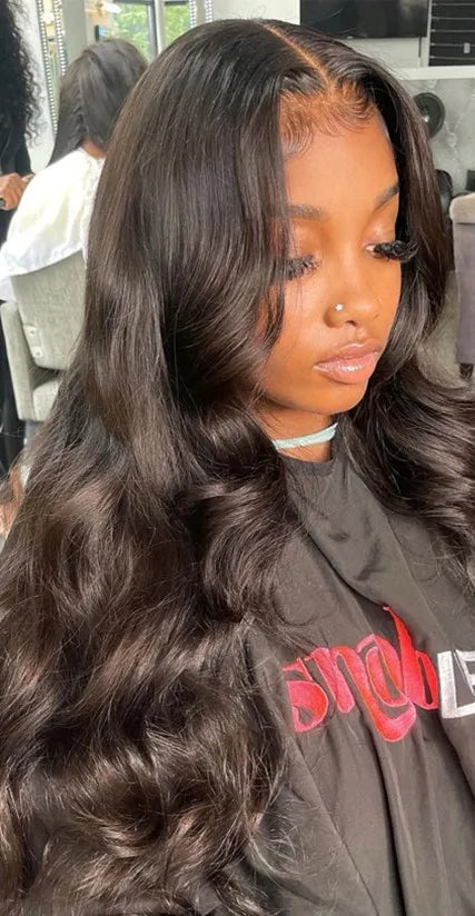 HD Transparent Lace Body Wave Wig – 16-38 Inch Human Hair, Pre-Plucked, 180% Density