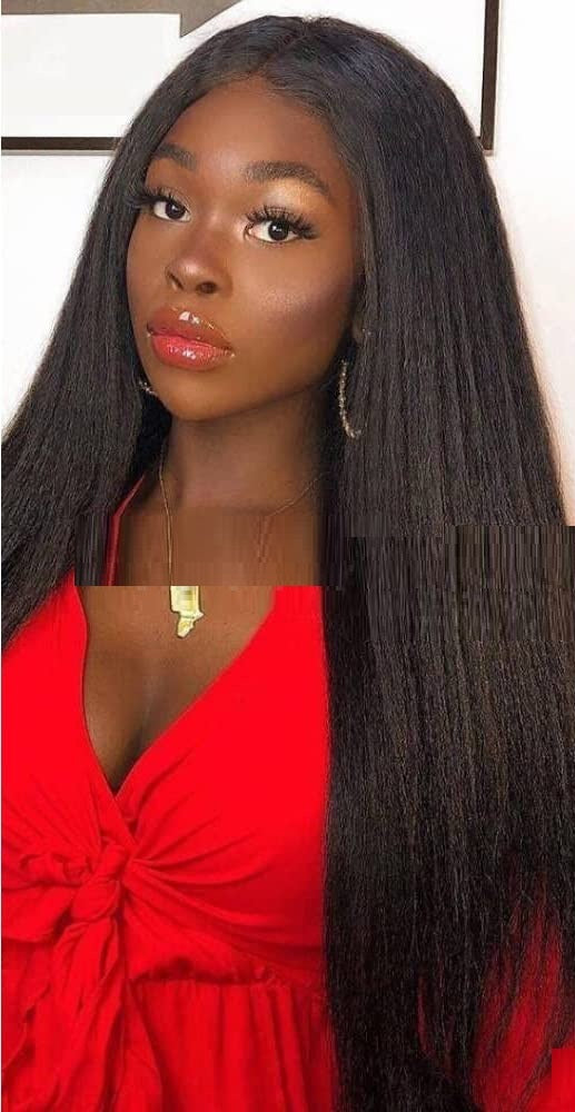 Sleek Yaki Straight Pure Human Wig – Lace-Free Design for a Seamless Look