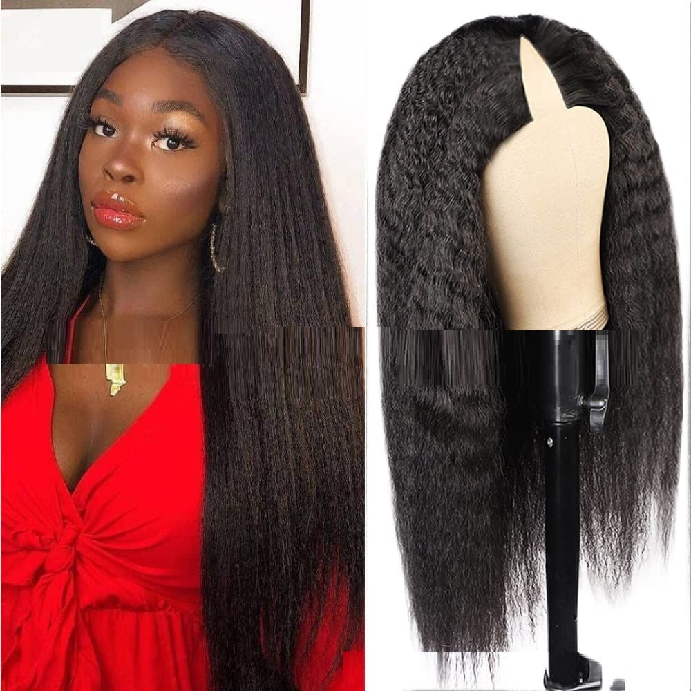 Sleek Yaki Straight Pure Human Wig – Lace-Free Design for a Seamless Look