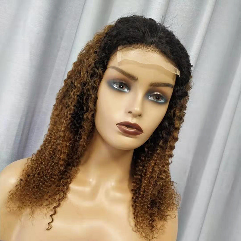 Star Fashion Kinky Curly Lace Wig – Long Real Hair for Ladies