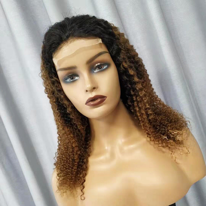 Star Fashion Kinky Curly Lace Wig – Long Real Hair for Ladies