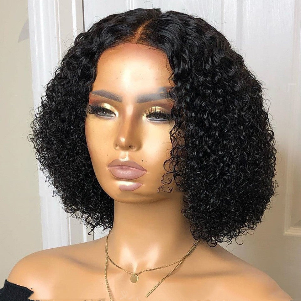 Stylish Ladies Front Lace Synthetic Short Curly Wig - LS-290, Perfect for Any Skin Tone & Face Shape