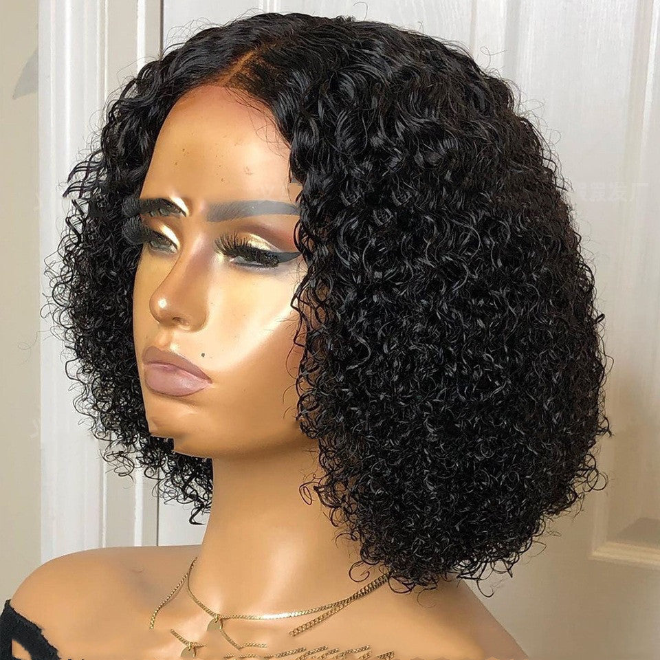 Stylish Ladies Front Lace Synthetic Short Curly Wig - LS-290, Perfect for Any Skin Tone & Face Shape