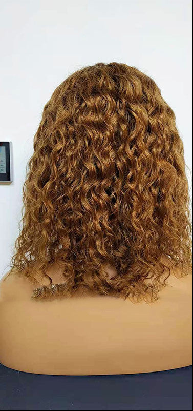 Versatile Water Wave Human Hair Wig with Bangs | Medium-Long Length