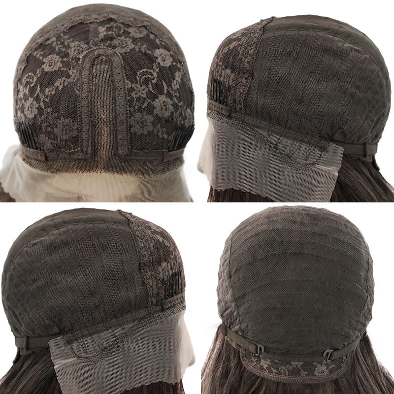 Vibrant Red Long Straight Lace Front Wig | Sleek Female Style with Oblique Bangs