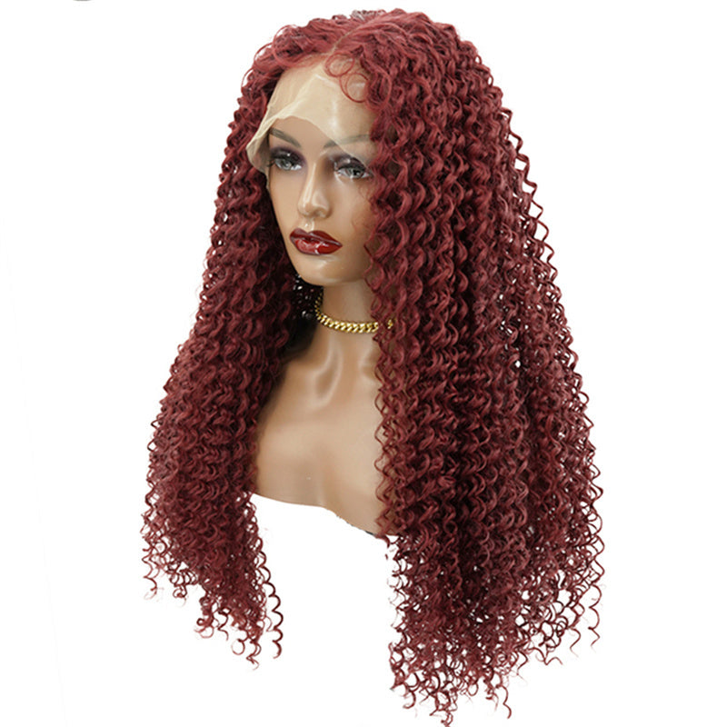 Women's Fashion Long Curly Lace Wig – High-Temperature Silk, Multiple Colors