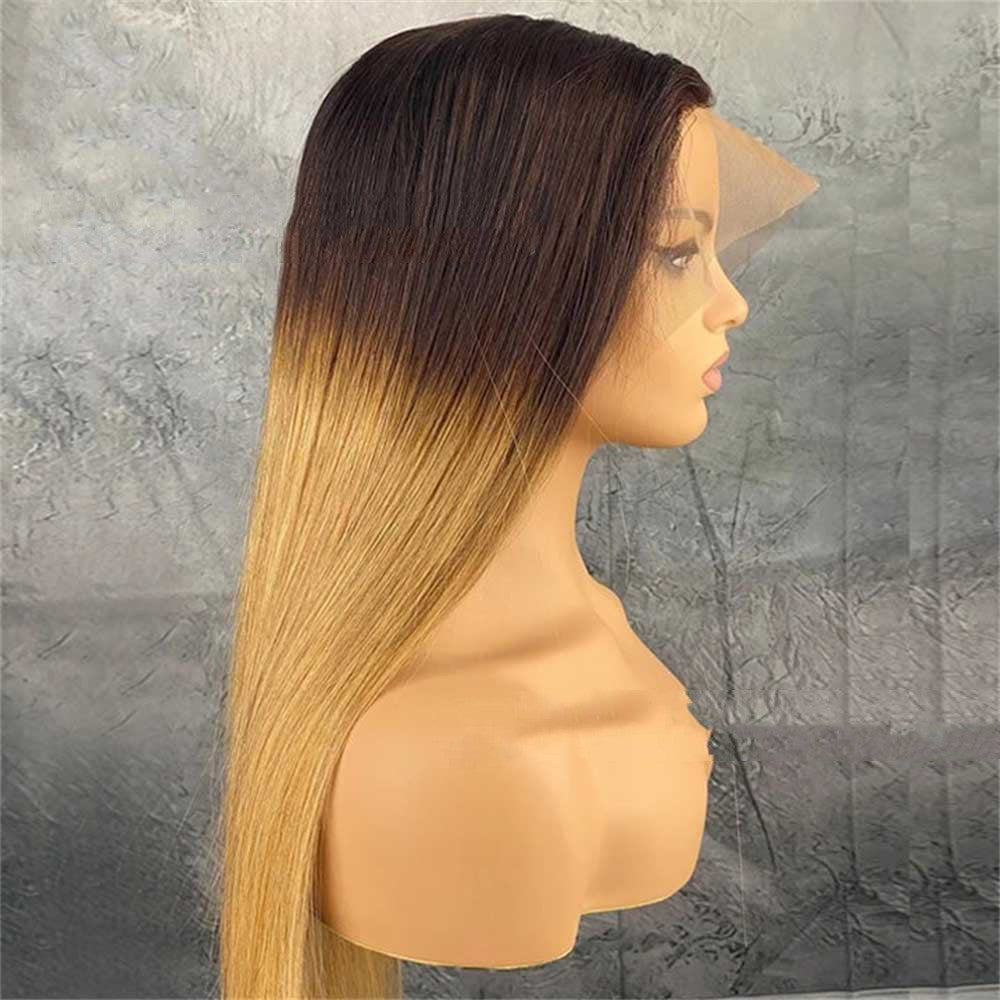 Women's Fashion Real Hair Gradient Lace Wig – High-Quality Hair, 8"-30" Length Options