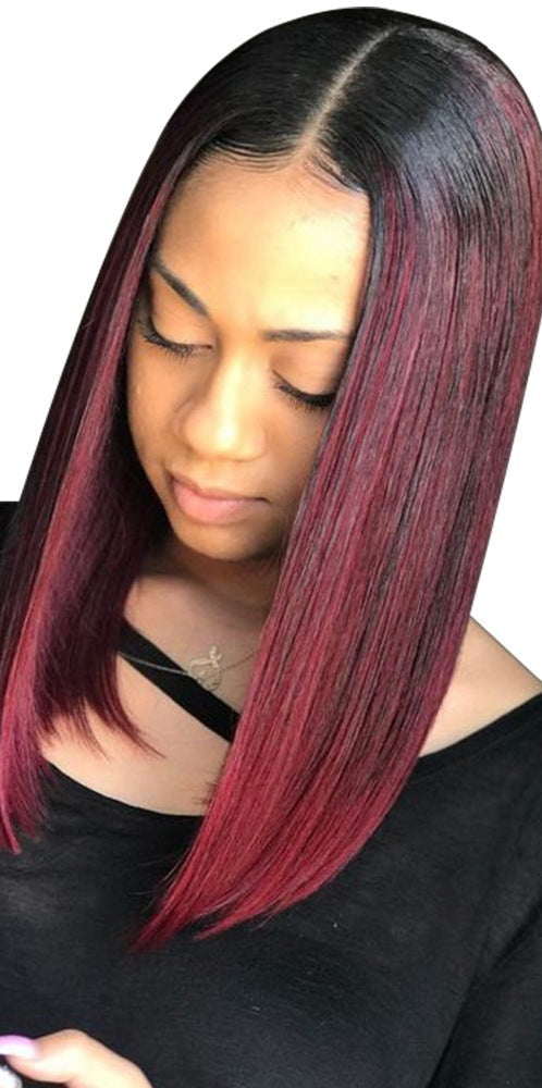 Women's Front Lace Wig Head Cover – 100% Natural Human Hair, Customizable Length, Fashionable & Versatile