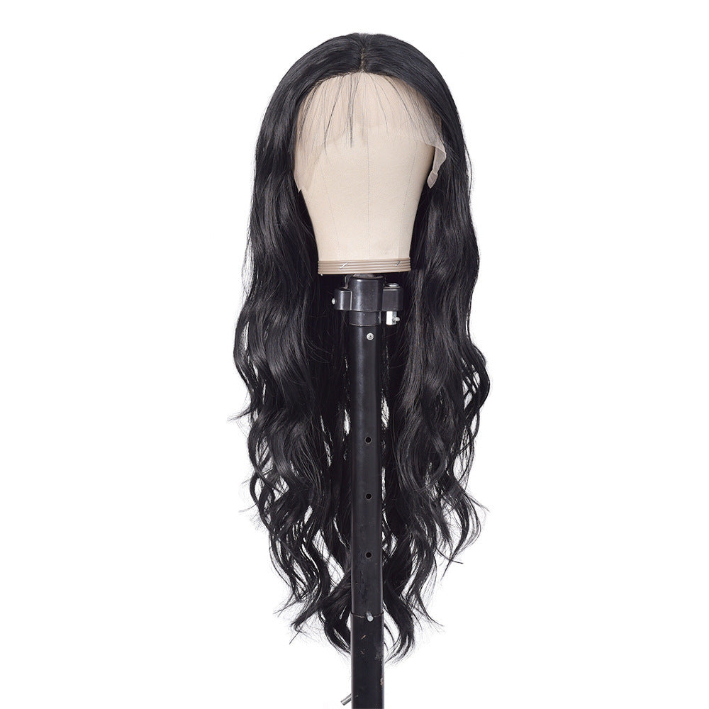 Women’s Long Curly Synthetic Fiber Wig – 26 Inch, High-Temperature Wire, Fashionable & Natural Look