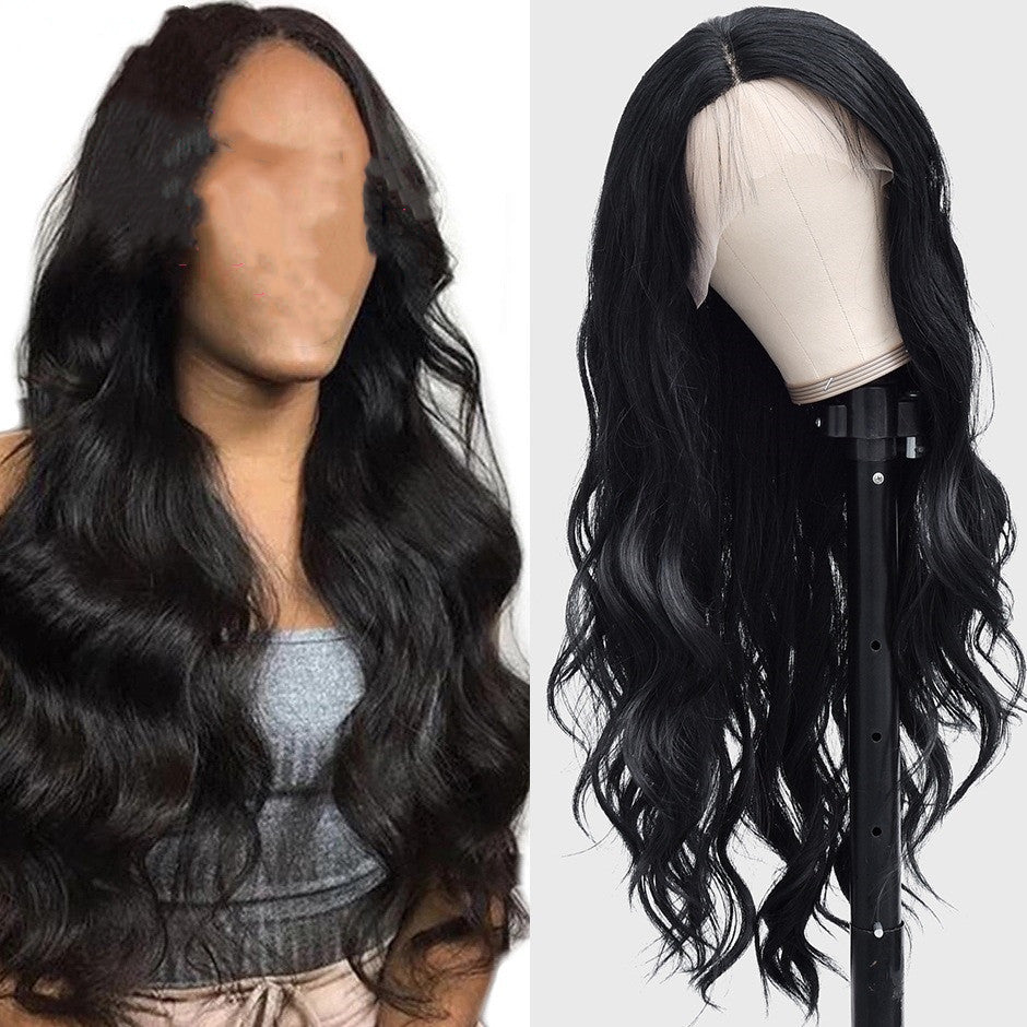 Women’s Long Curly Synthetic Fiber Wig – 26 Inch, High-Temperature Wire, Fashionable & Natural Look