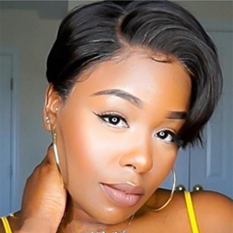Elegant Short Bob Lace Frontal Wig for Black Women – Black Human Hair