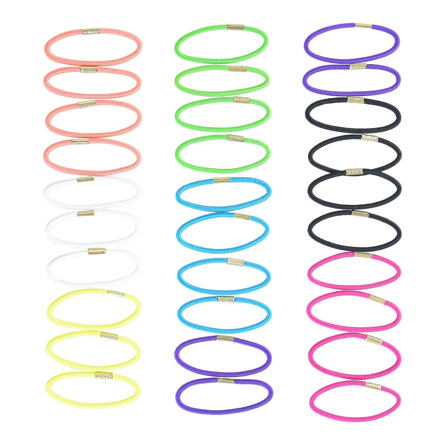 Scunci No Damage Elastic Hair Ties – 30 Pcs Assorted Colors