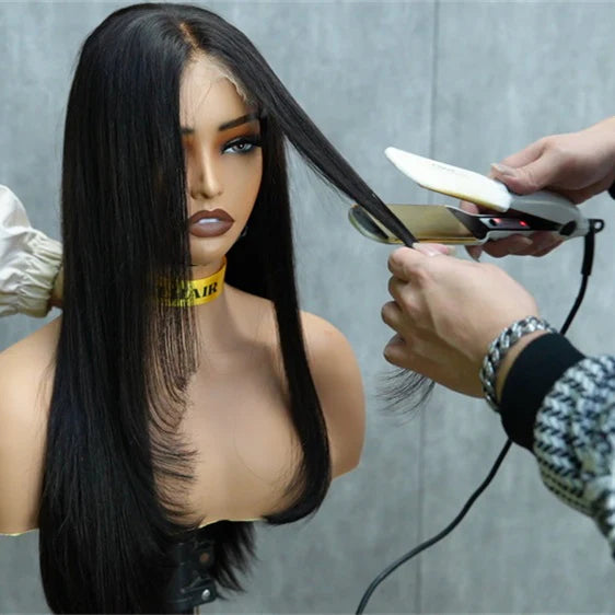 Layer-Cut Star Straight 5x5 HD Lace Closure Wig 250% Density Human Hair Wig