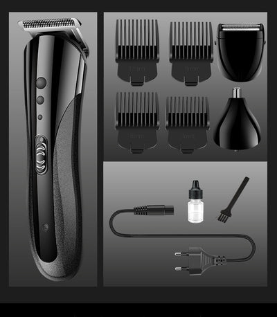 KEMEI All-In-1 Rechargeable Hair Clipper Set - Waterproof, Wireless Electric Shaver & Trimmer for Men