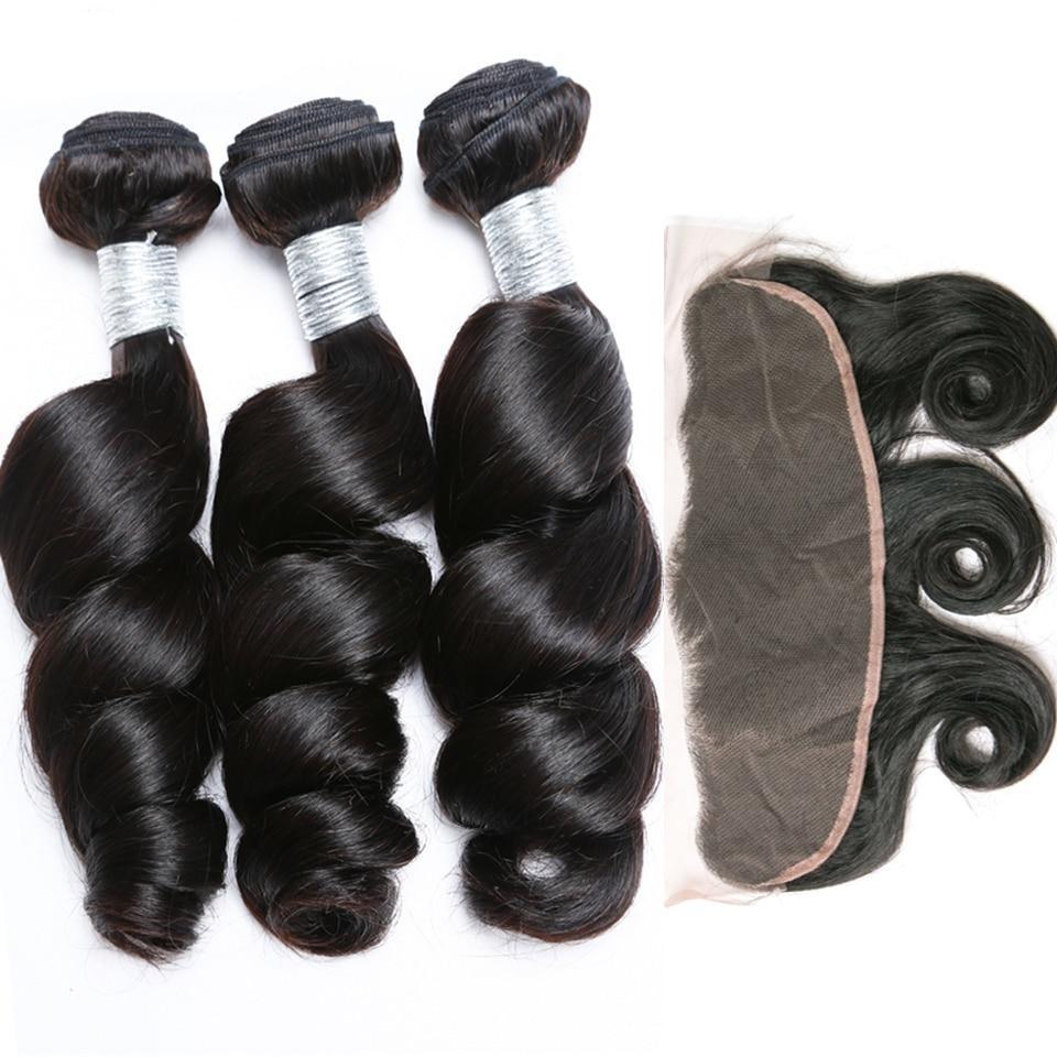 10A Virgin Loose Body Wave Hair Extensions – 100% Unprocessed with Frontal13