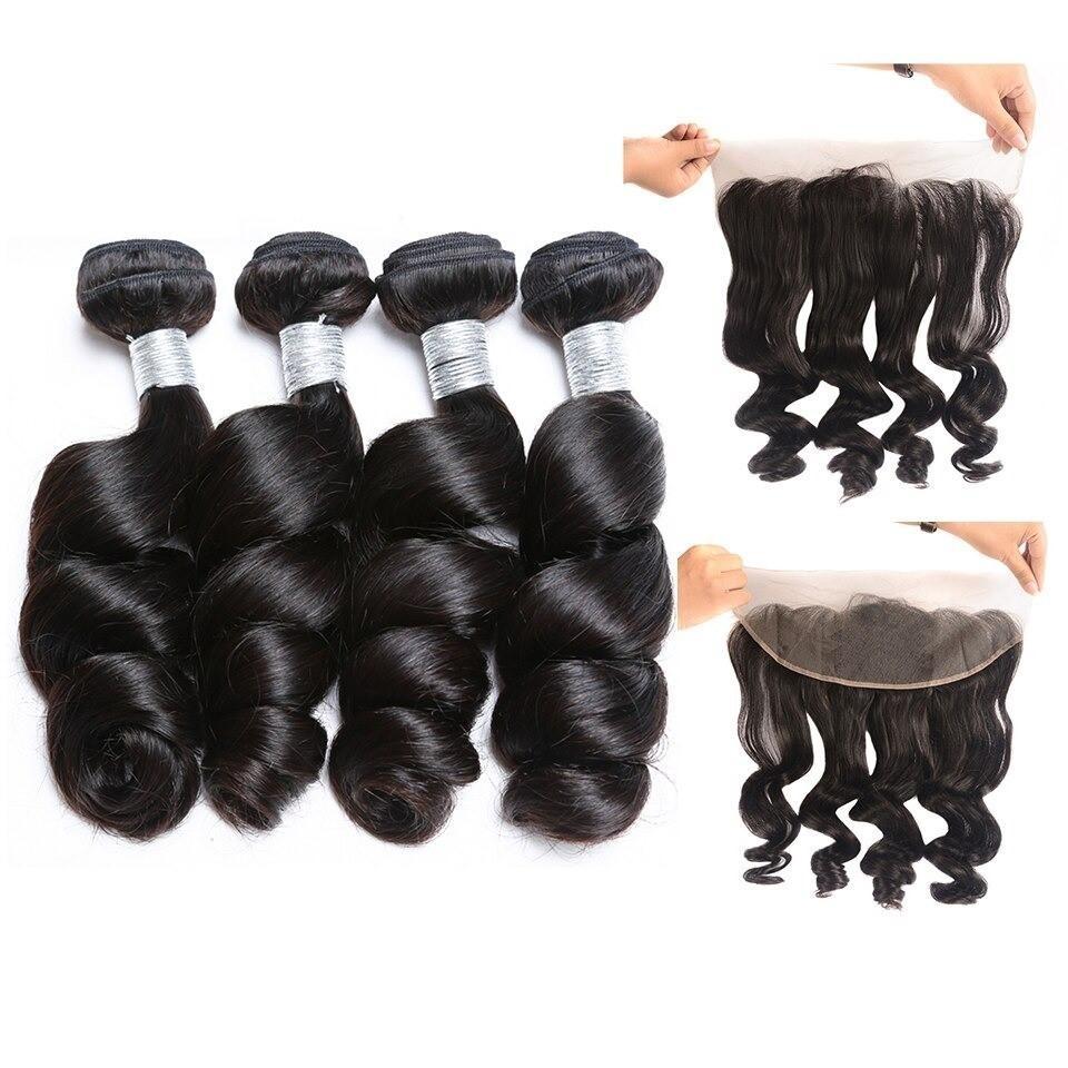 10A Virgin Loose Body Wave Hair Extensions – 100% Unprocessed with Frontal15