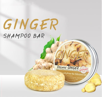 Ginger Anti-Dandruff Shampoo Soap - Refreshing Formula, 60g