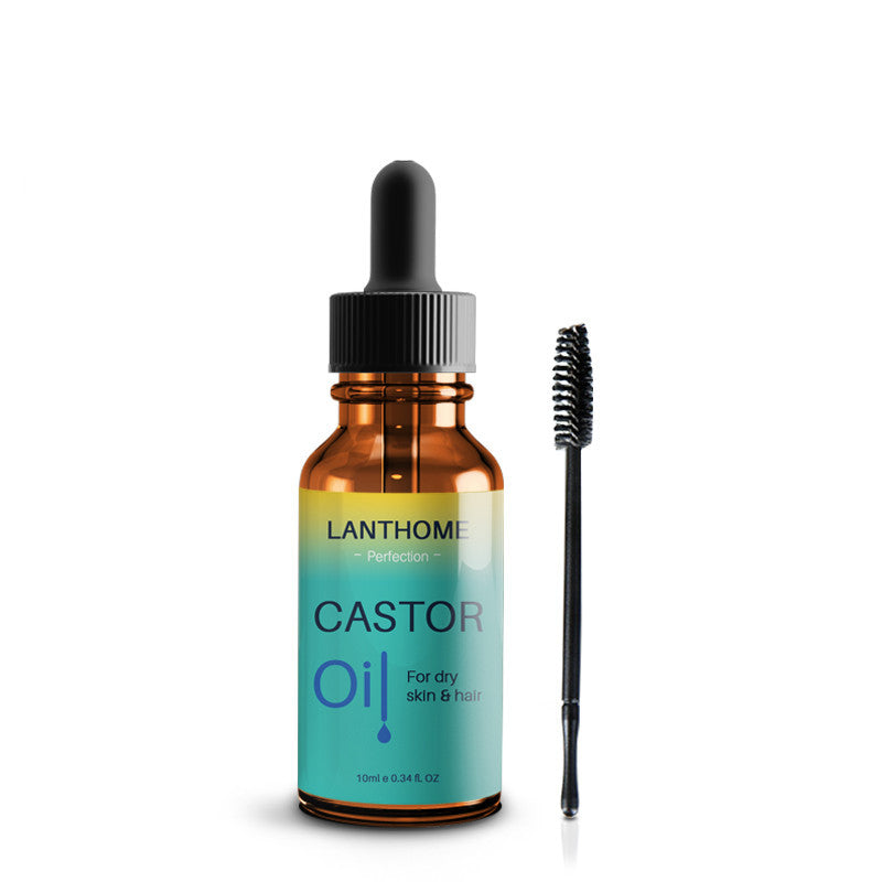 Lanthoma Organic Castor Oil for Hair Growth - Includes Brush, 100% Pure, Cold-Pressed