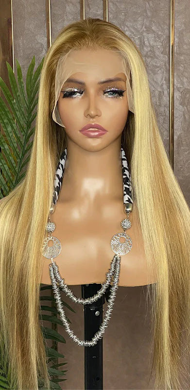 Hair Highlight Honey Blonde Wig 30/613 13x4 Lace Front Wig Straight Lace Front Wig