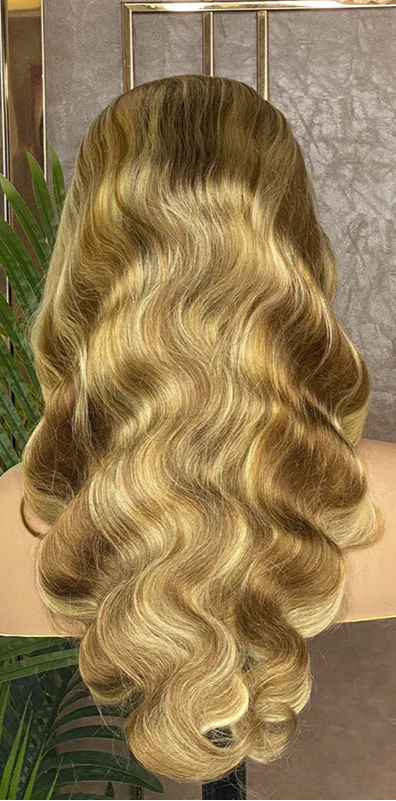 Hair 30/613 Blonde Highlight Wig Body Wave Human Hair Wig 13x4 Lace Front Wig