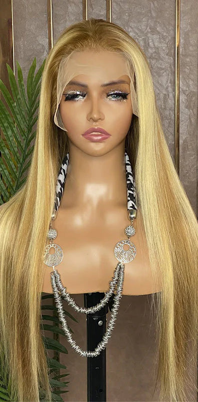 Hair Highlight Honey Blonde Wig 30/613 13x4 Lace Front Wig Straight Lace Front Wig