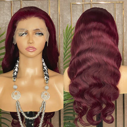 Hair 99J Wig Body Wave Lace Front Wig 13x4 Hair Wig With Baby Hair