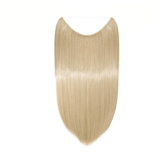 S-noilite 20-Inch Invisible Wire No Clips Hair Extensions – Silky Straight Synthetic Fish Line Hairpieces