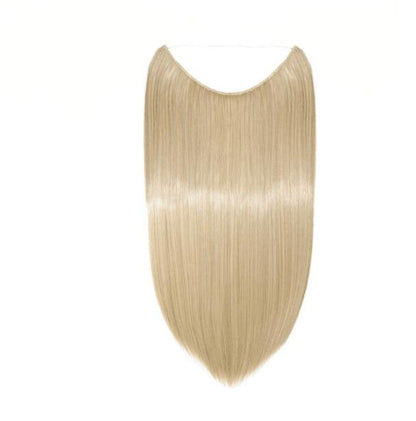 S-noilite 20-Inch Invisible Wire No Clips Hair Extensions – Silky Straight Synthetic Fish Line Hairpieces