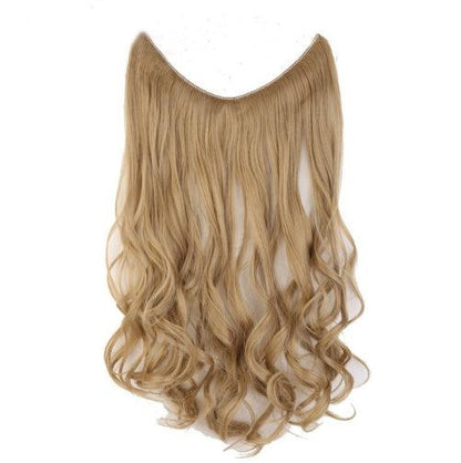 S-noilite 20-Inch Invisible Wire No Clips Hair Extensions – Silky Straight Synthetic Fish Line Hairpieces