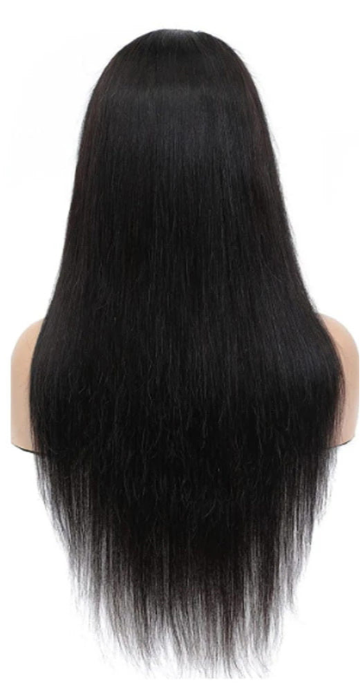 13X4 Straight Human Hair Headgear Wig – Handwoven, Customizable Length & Volume, Elegant Star Style, Real Hair for All Skin Tones3