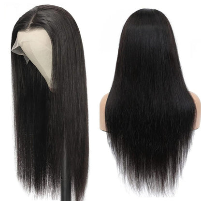 13X4 Straight Human Hair Headgear Wig – Handwoven, Customizable Length & Volume, Elegant Star Style, Real Hair for All Skin Tones6