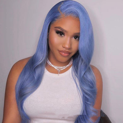 13x4 Medium Long Real Human Hair Wig – Versatile Bangs & Natural Finish