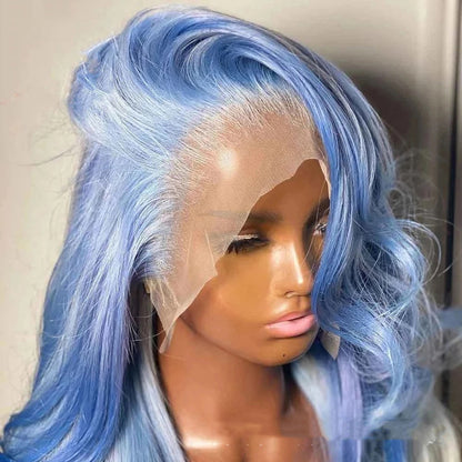 13x4 Medium Long Real Human Hair Wig – Versatile Bangs & Natural Finish1