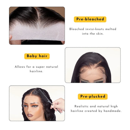 Straight Lace Front Wig 13x4/13x6 HD Lace Frontal Wig with Baby Hair Pre-plucked Hairline